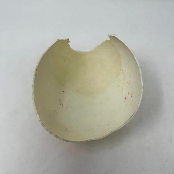 Hand Painted Ornament Reindeer on Partial Ostrich Egg Signed Nebraska Artist - Picture 6 of 6